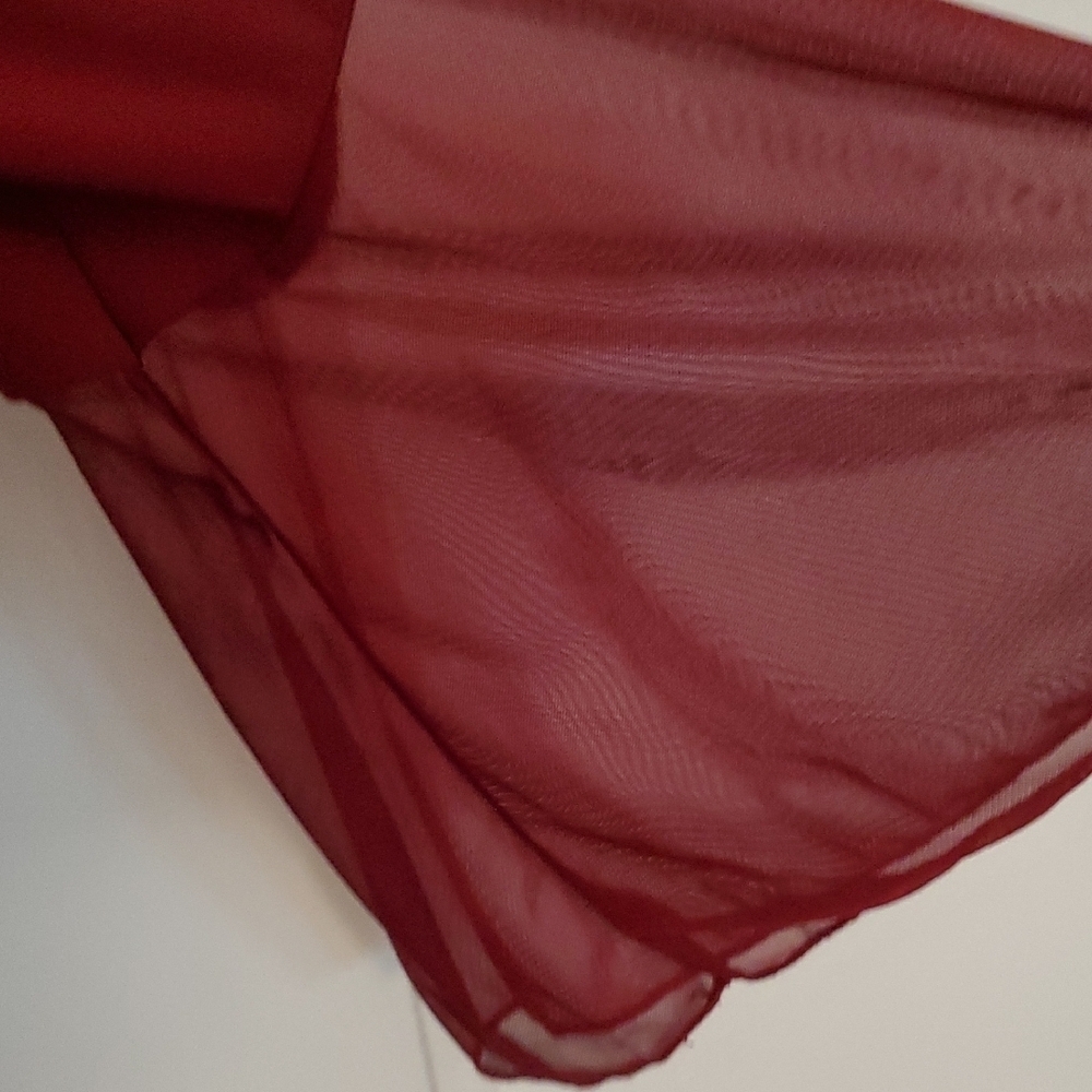 Suzie In The City Deep Red Blouse Size 1x - Picture 3 of 6